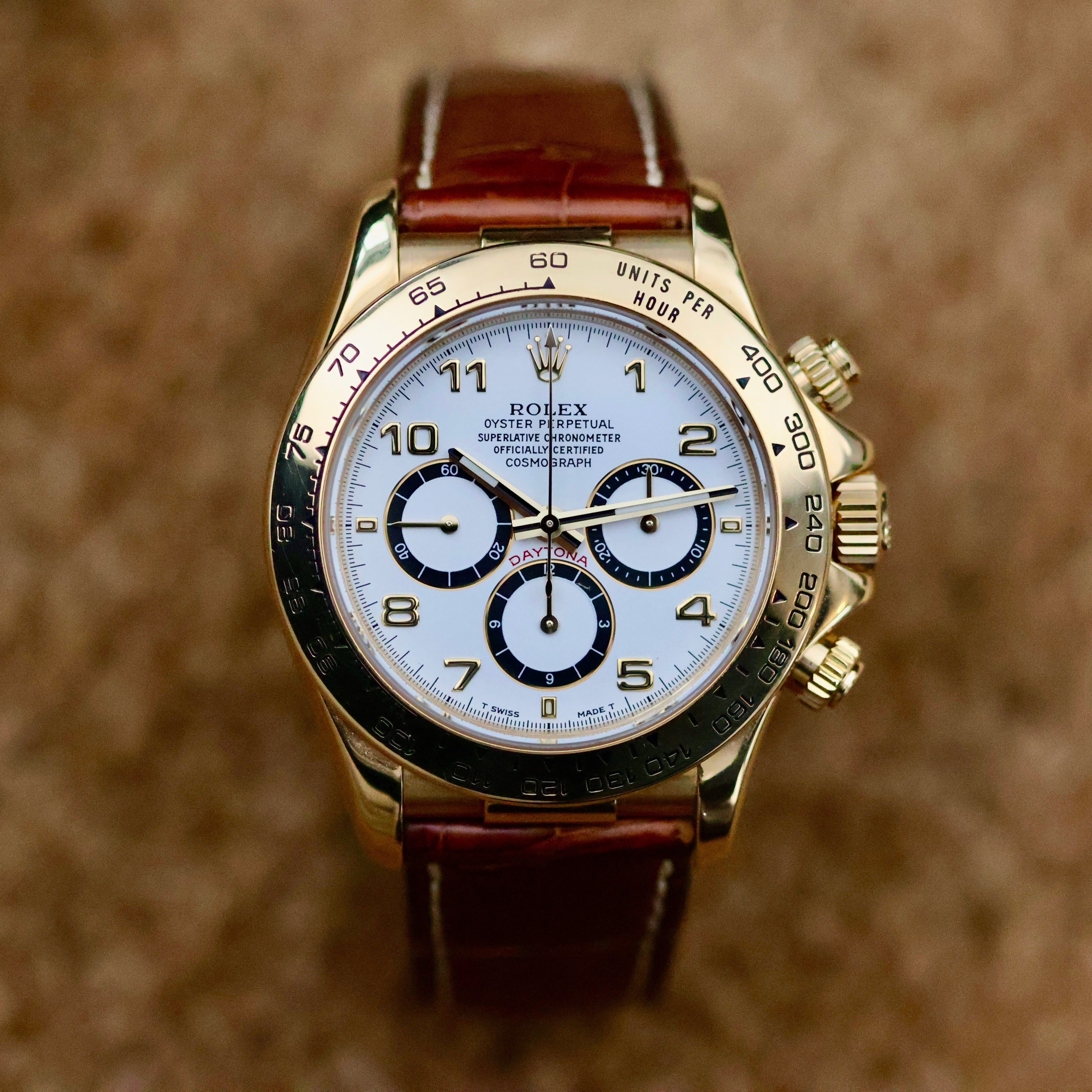 Rolex Daytona 18k Yellow Gold – White Dial – Rolex Service 2021